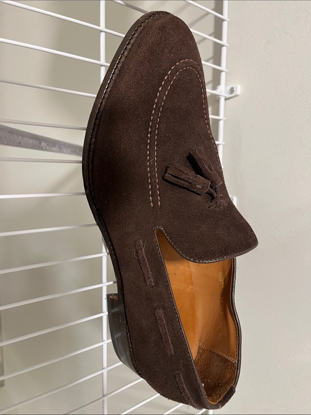 Beckett Simonon Brown Suede Tassel Loafers